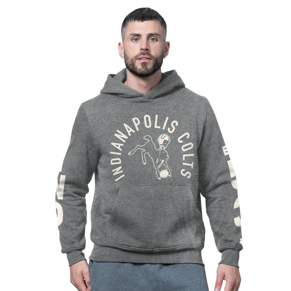 Starter Handoff Vintage Logo Fleece Hoodie Sweatshirt - Indianapolis Colts