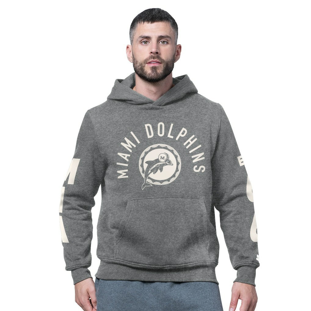 Starter Handoff Vintage Logo Fleece Hoodie Sweatshirt - Miami Dolphins