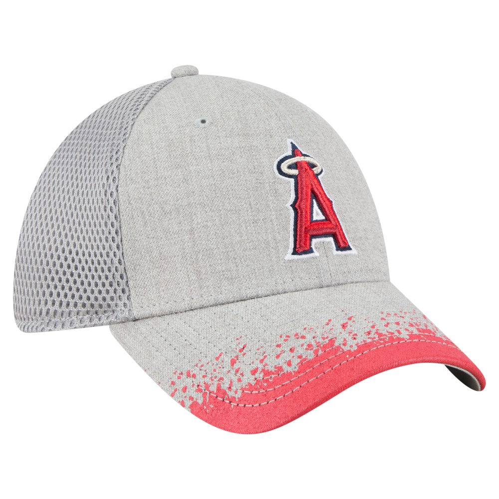 MLB Los Angeles Angels New Era Visor Paint Splatter 39THIRTY Flex Hat