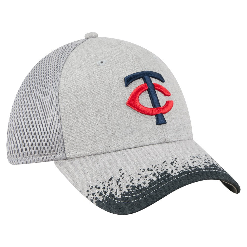 MLB Minnesota Twins New Era Visor Paint Splatter 39THIRTY Flex Hat