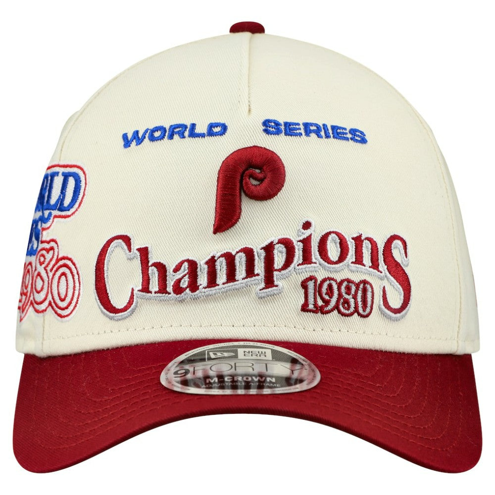 MLB Philadelphia Phillies New Era World Series 9FORTY M-Crown A-Frame Adjustable Hat