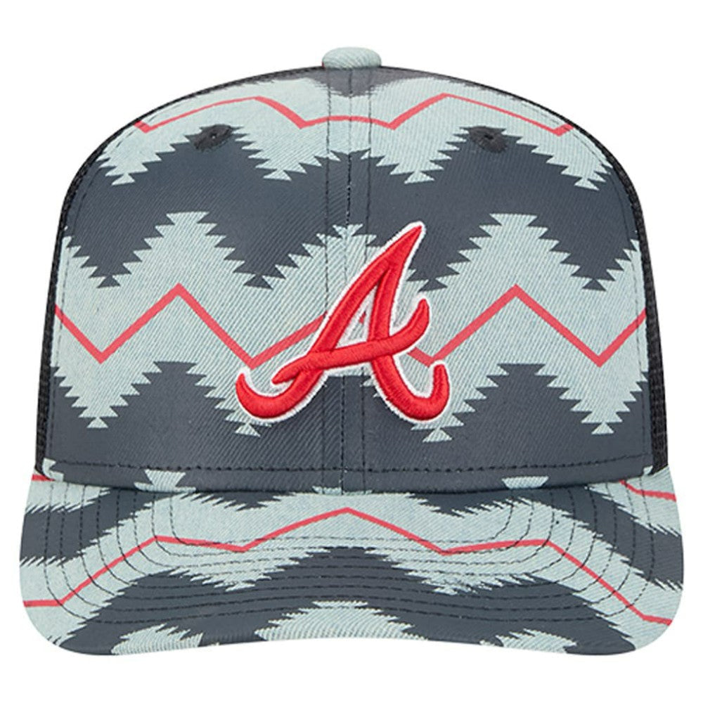 MLB Atlanta Braves New Era Aztec Denim 9SEVENTY Adjustable Hat