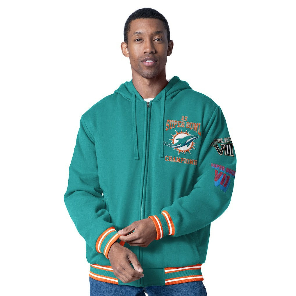 G-III Sports by Carl Banks Power Forward Commemorative Full-Zip Hooded Jacket - Miami Dolphins