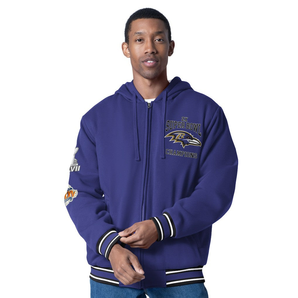 G-III Sports by Carl Banks Power Forward Commemorative Full-Zip Hooded Jacket - Baltimore Ravens