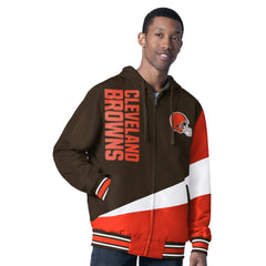 G-III Sports by Carl Banks Dual Threat Reversable Full-Zip Hooded Jacket - Cleveland Browns