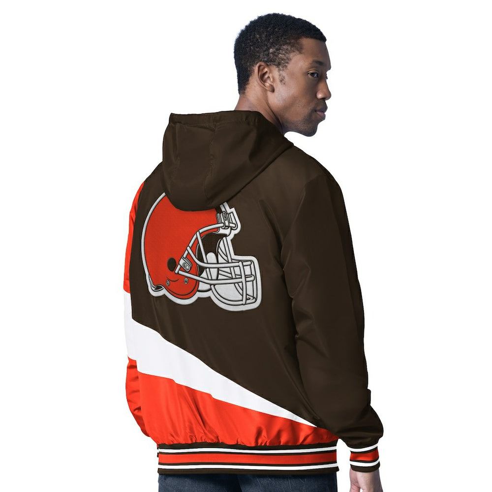 G-III Sports by Carl Banks Dual Threat Reversable Full-Zip Hooded Jacket - Cleveland Browns