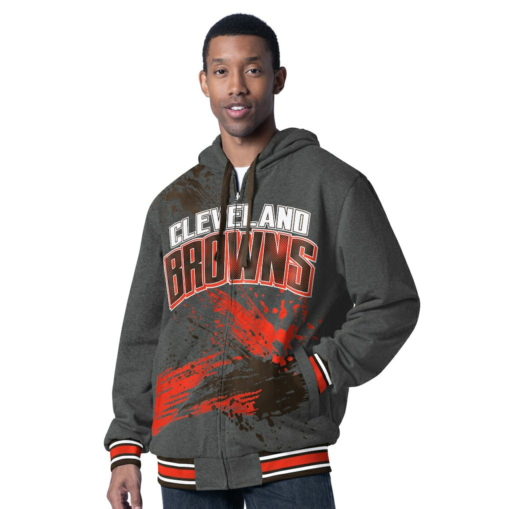 G-III Sports by Carl Banks Dual Threat Reversable Full-Zip Hooded Jacket - Cleveland Browns