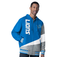 G-III Sports by Carl Banks Dual Threat Reversable Full-Zip Hooded Jacket - Detroit Lions
