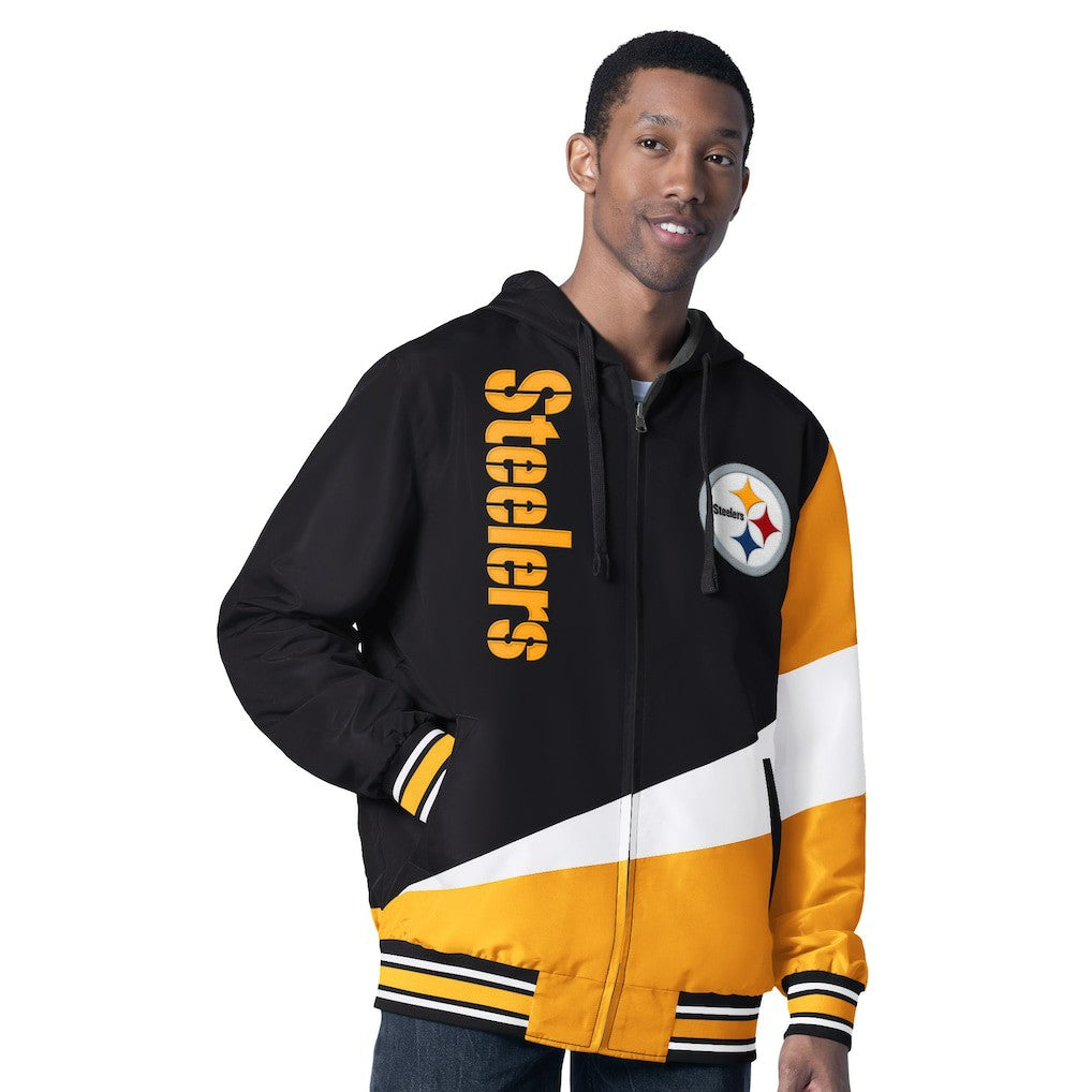 G-III Sports by Carl Banks Dual Threat Reversable Full-Zip Hooded Jacket - Pittsburgh Steelers