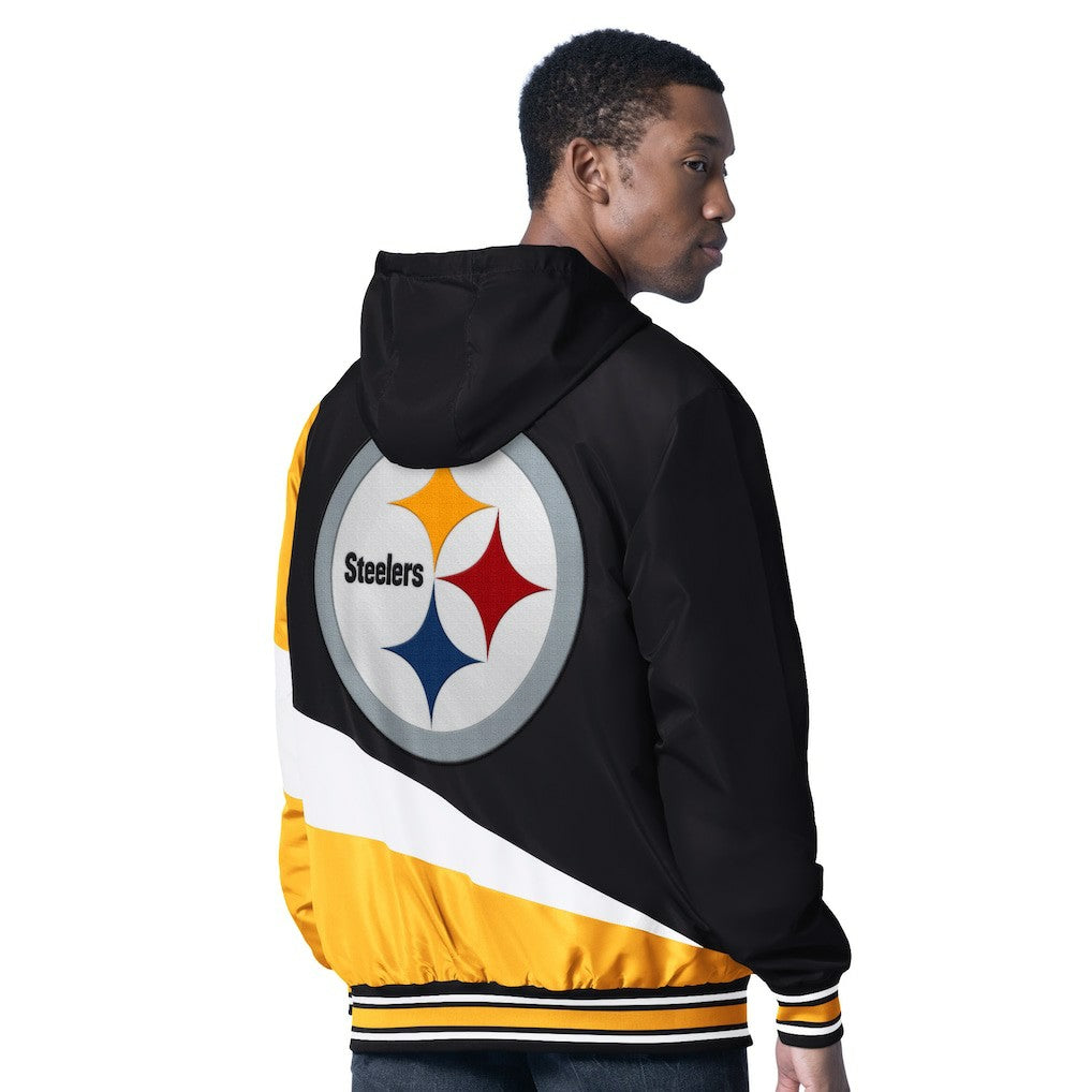 G-III Sports by Carl Banks Dual Threat Reversable Full-Zip Hooded Jacket - Pittsburgh Steelers