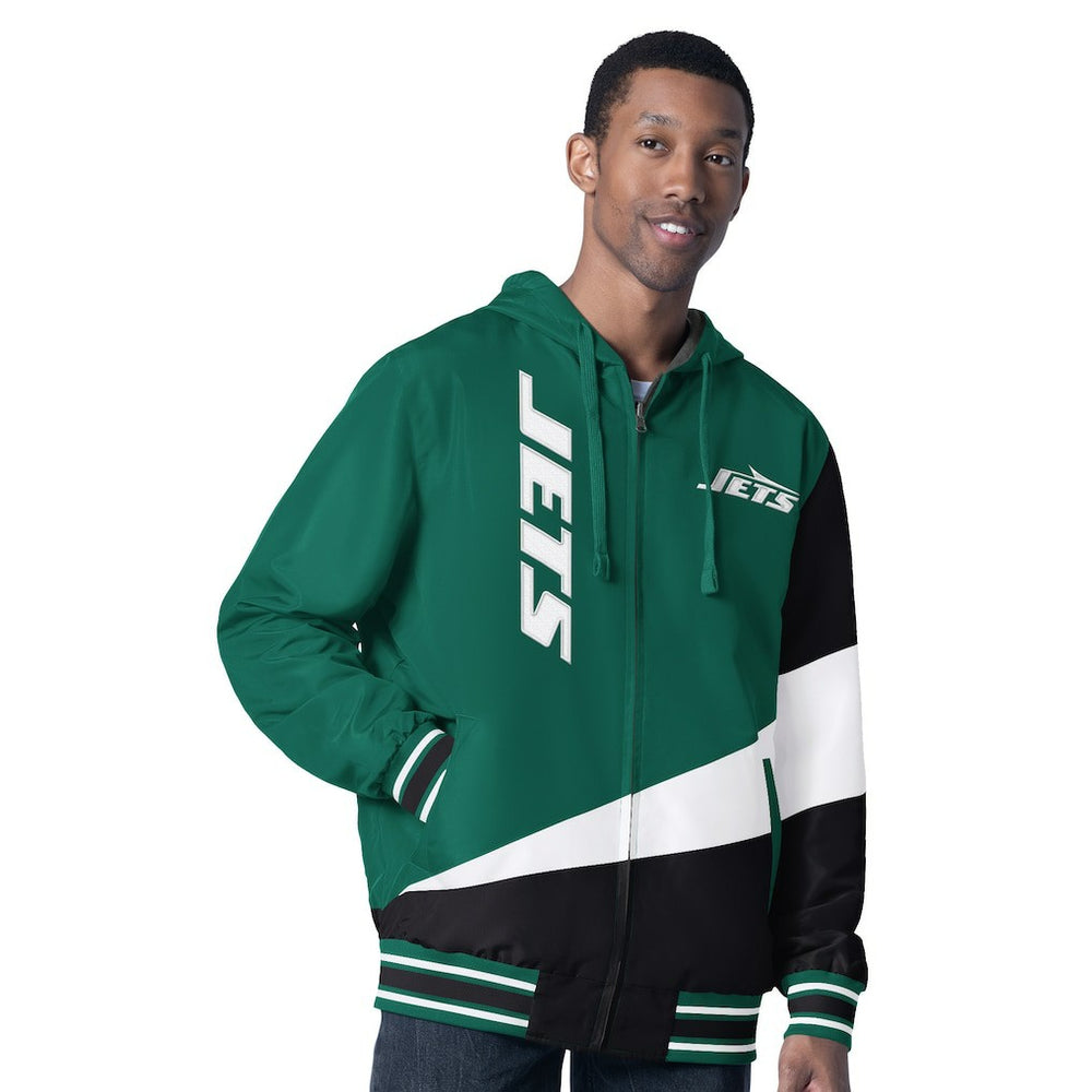 G-III Sports by Carl Banks Dual Threat Reversable Full-Zip Hooded Jacket - New York Jets