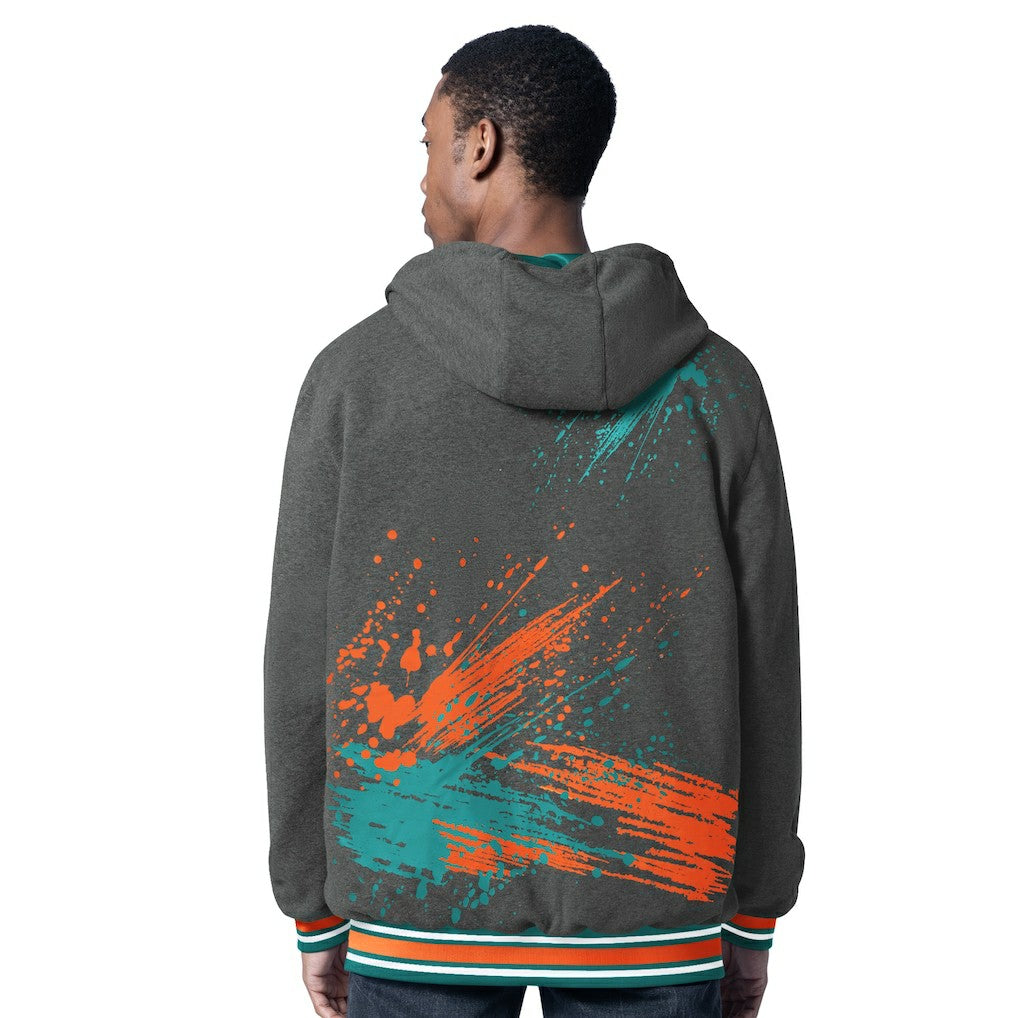 G-III Sports by Carl Banks Dual Threat Reversable Full-Zip Hooded Jacket - Miami Dolphins