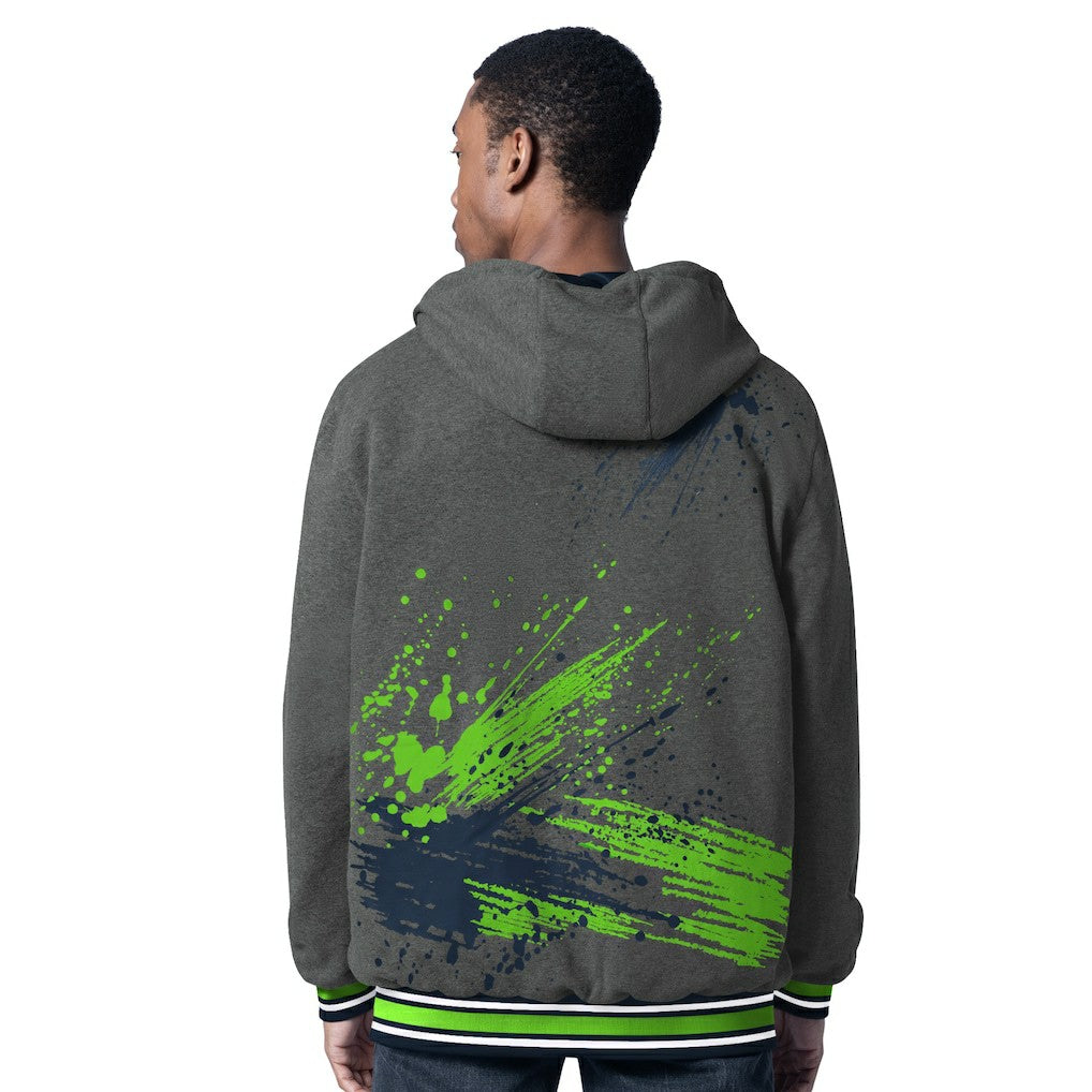 G-III Sports by Carl Banks Dual Threat Reversable Full-Zip Hooded Jacket - Seattle Seahawks