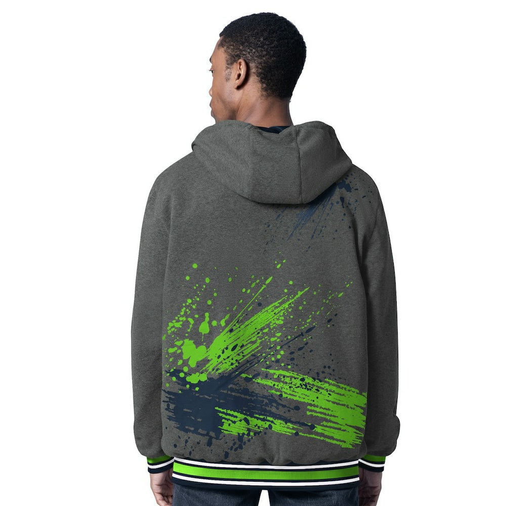 G-III Sports by Carl Banks Dual Threat Reversable Full-Zip Hooded Jacket - Seattle Seahawks