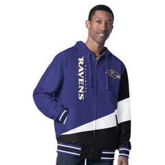 G-III Sports by Carl Banks Dual Threat Reversable Full-Zip Hooded Jacket - Baltimore Ravens