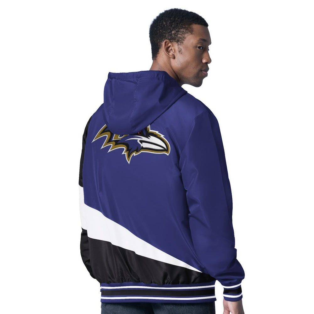 G-III Sports by Carl Banks Dual Threat Reversable Full-Zip Hooded Jacket - Baltimore Ravens