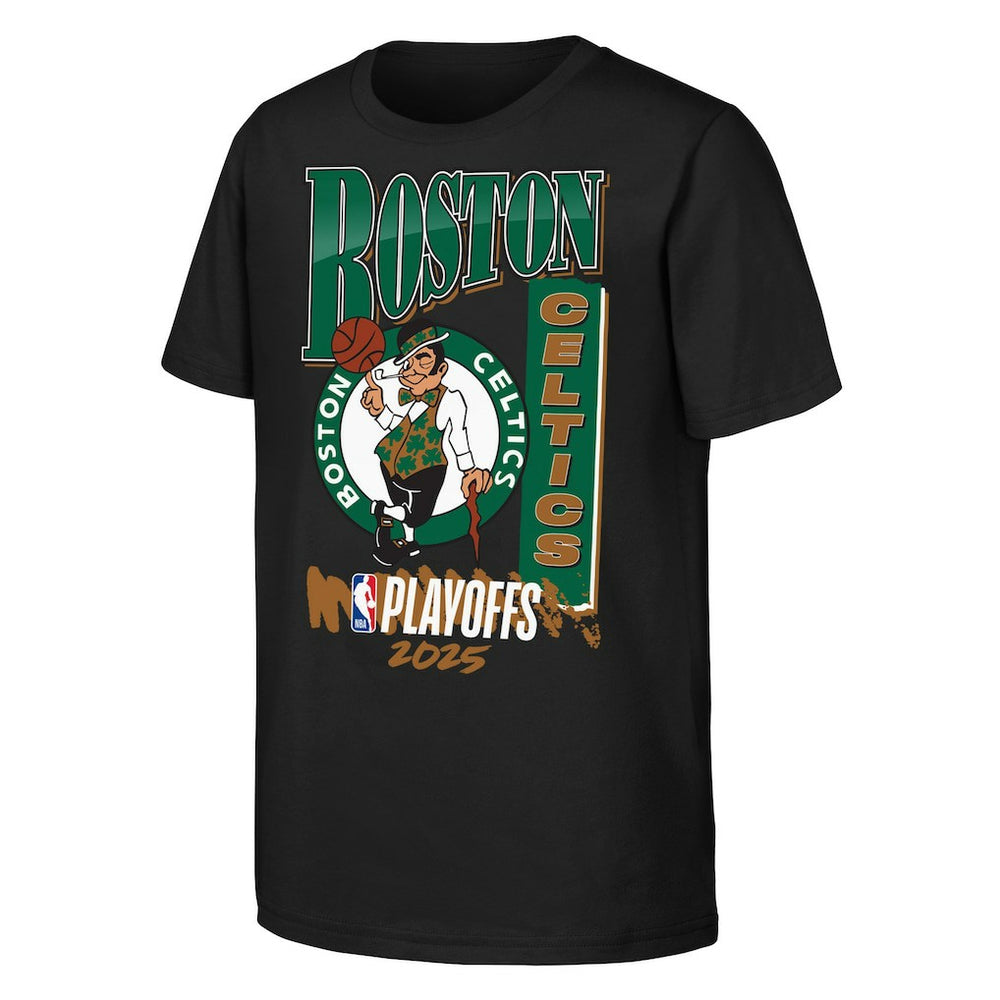 NBA Boston Celtics Youth 2025 NBA Playoffs Hype T-Shirt