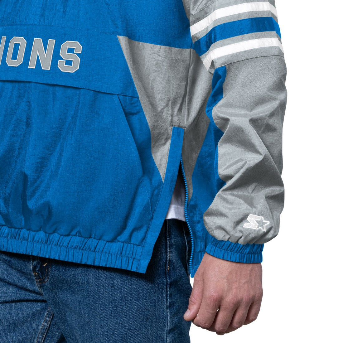 Starter Prospect Half-Zip Pullover - Detroit Lions