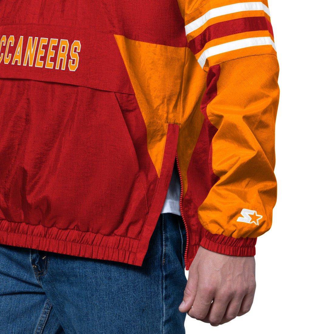 Starter Vintage Logo Prospect Half-Zip Pullover - Tampa Bay Buccaneers