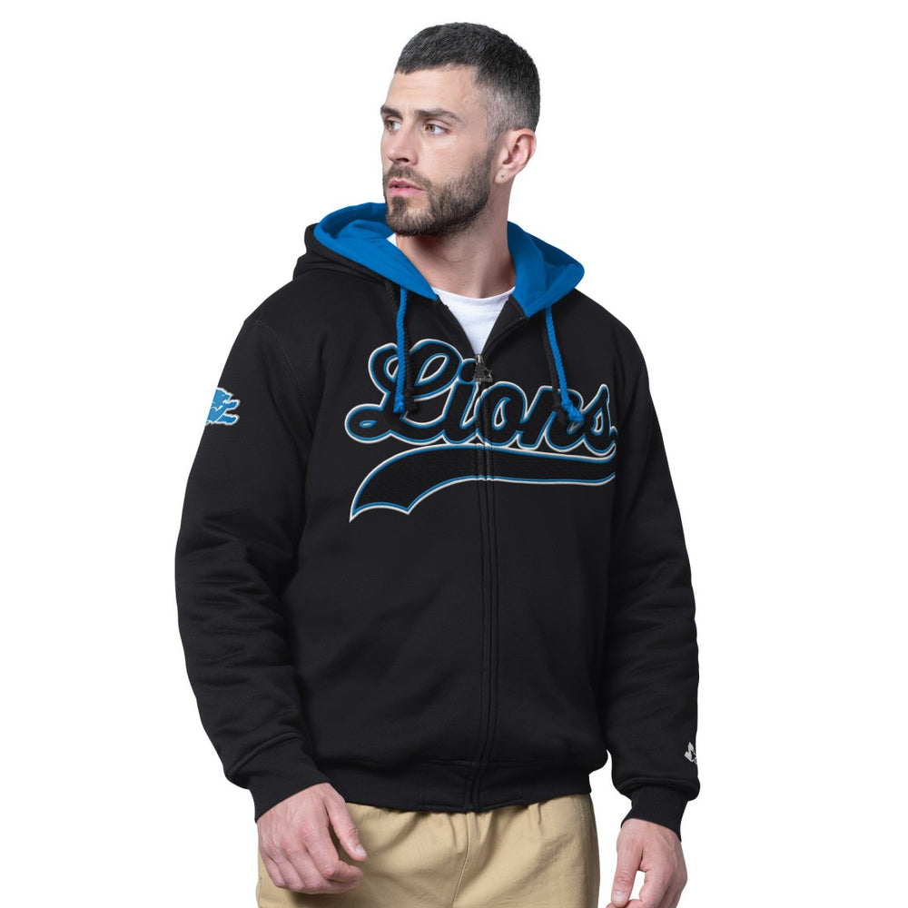 Starter Big Shot Full-Zip Double Hoodie - Detroit Lions