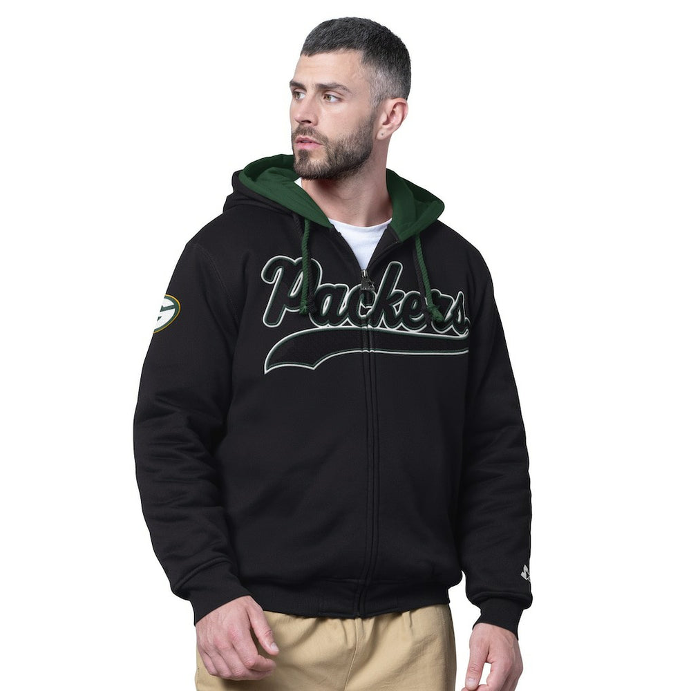 Starter Big Shot Full-Zip Double Hoodie - Green Bay Packers