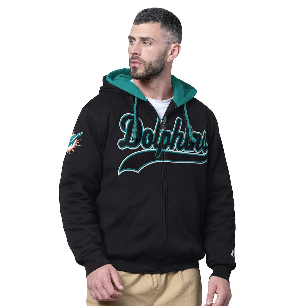 Starter Big Shot Full-Zip Double Hoodie - Miami Dolphins