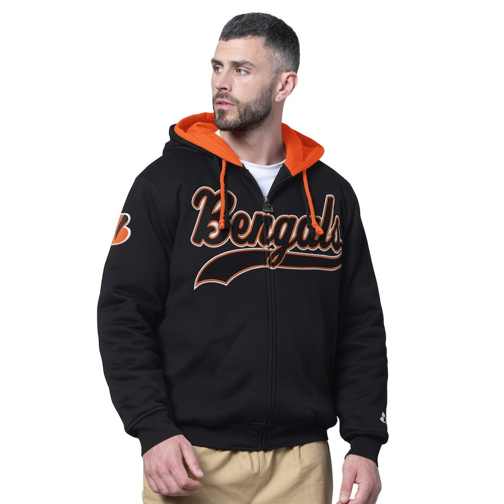 Starter Big Shot Full-Zip Double Hoodie - Cincinnati Bengals