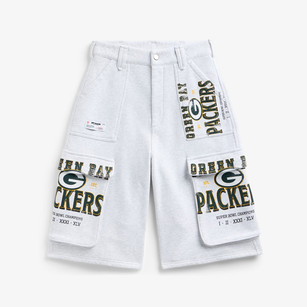 Off Season x NFL Women's Fleece Cargo Shorts - Green Bay Packers