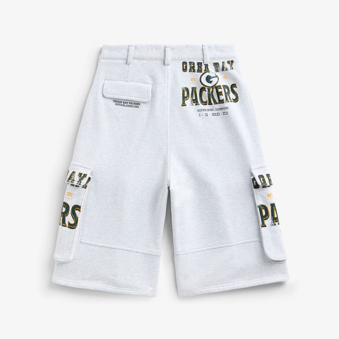 Off Season x NFL Women's Fleece Cargo Shorts - Green Bay Packers