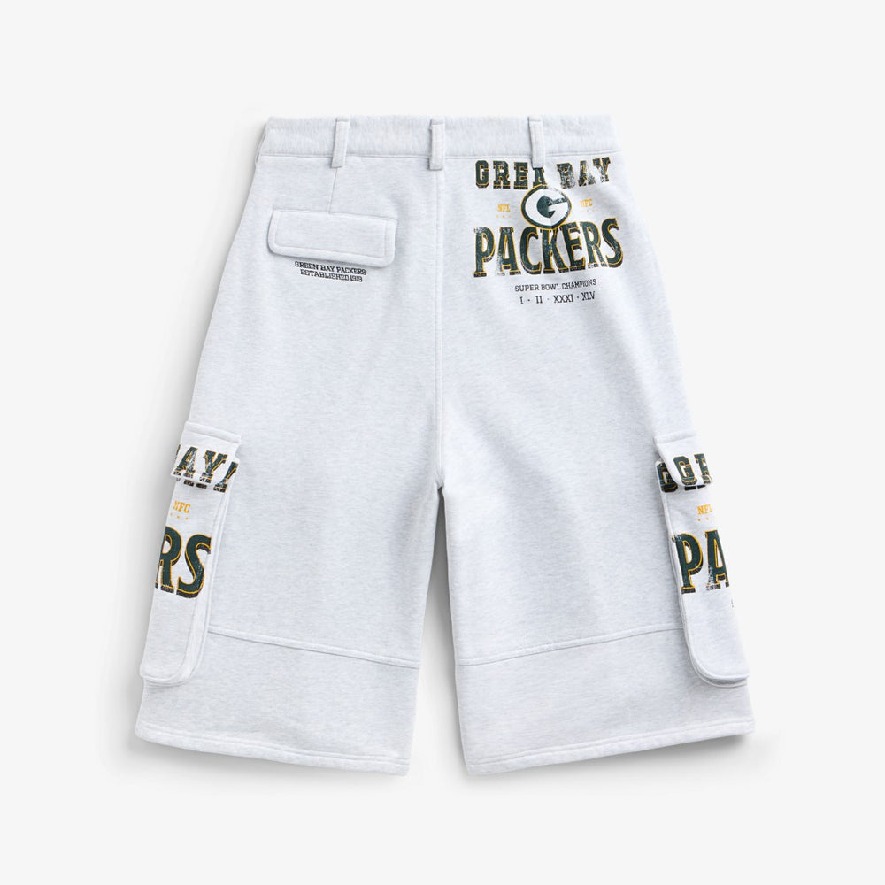 Off Season x NFL Women's Fleece Cargo Shorts - Green Bay Packers