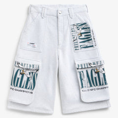 Off Season x NFL Women's Fleece Cargo Shorts - Philadelphia Eagles