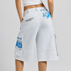 Off Season x NFL Women's Fleece Cargo Shorts - Detroit Lions