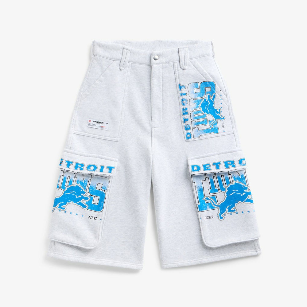 Off Season x NFL Women's Fleece Cargo Shorts - Detroit Lions