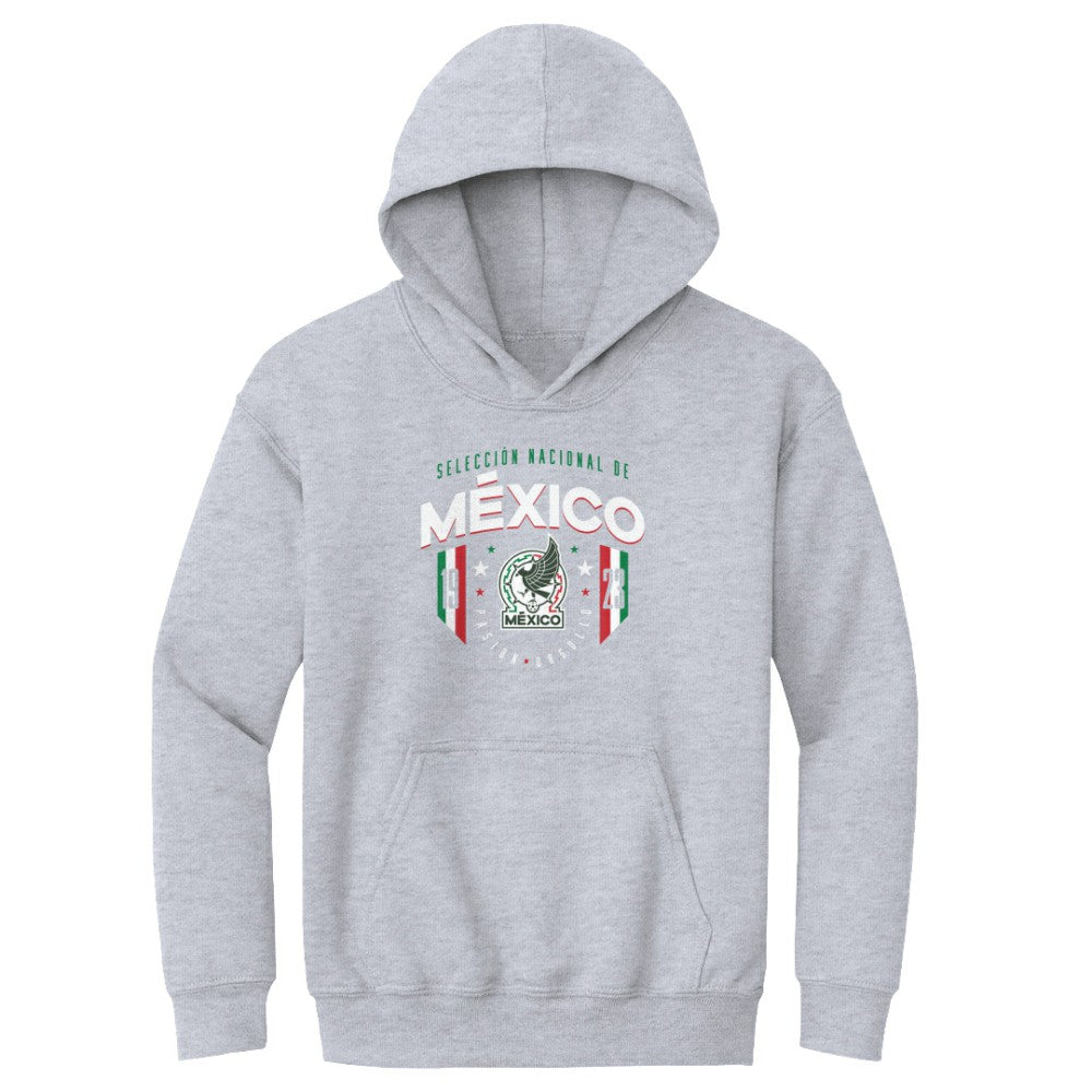 Mexico National Team 500 Level Youth 1923 Pullover Hoodie -  Gray