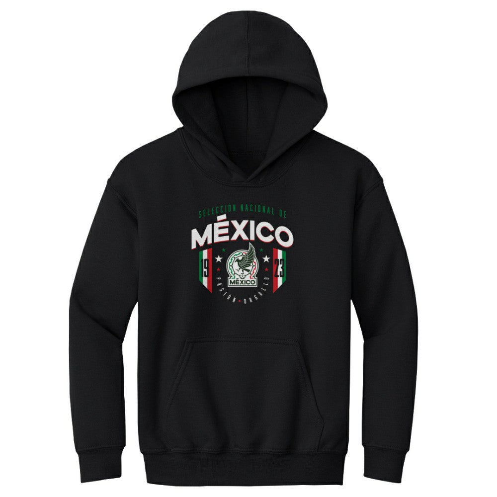 Mexico National Team 500 Level Youth 1923 Pullover Hoodie -  Black