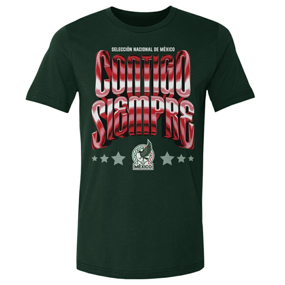 Mexico National Team 500 Level Contigo Siempre Vintage T-Shirt -  Forest Green