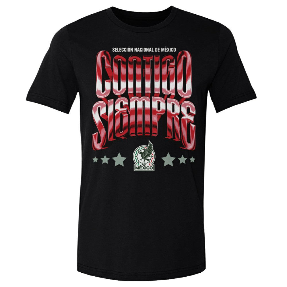 Mexico National Team 500 Level Contigo Siempre Vintage T-Shirt -  Black