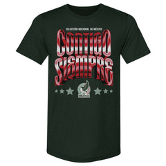 Mexico National Team 500 Level Contigo Siempre Vintage Premium Tri-Blend T-Shirt -  Forest Green