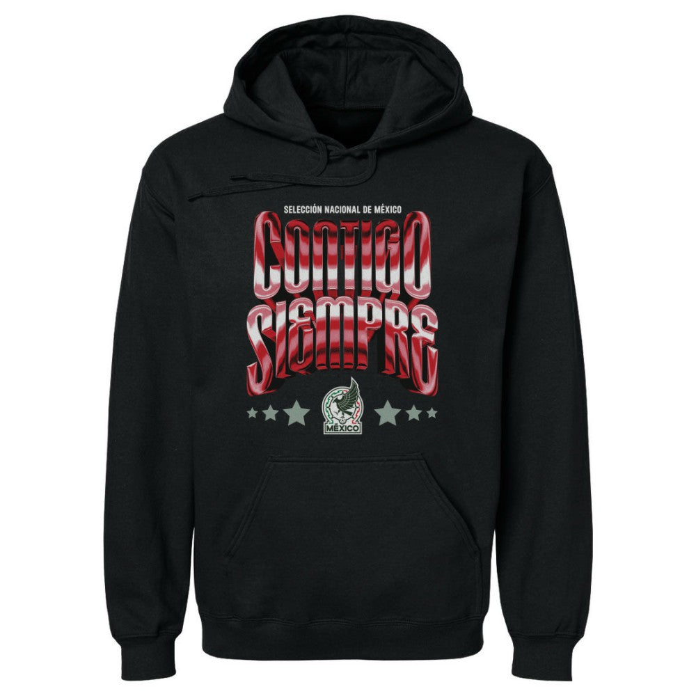 Mexico National Team 500 Level Contigo Siempre Vintage Pullover Hoodie -  Black
