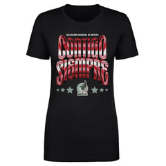 Mexico National Team 500 Level Women's Contigo Siempre Vintage T-Shirt -  Black
