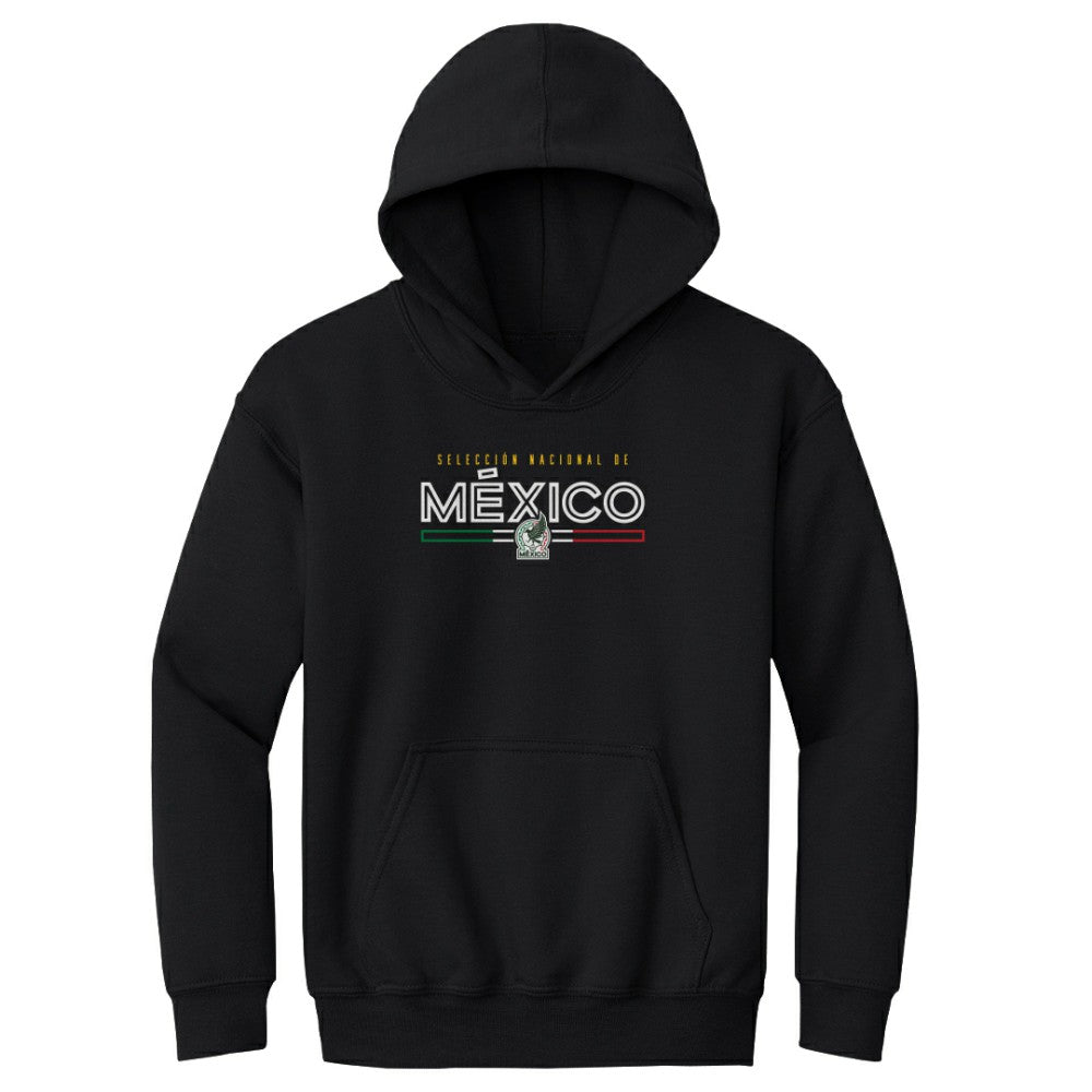 Mexico National Team 500 Level Youth Inline Pullover Hoodie -  Black