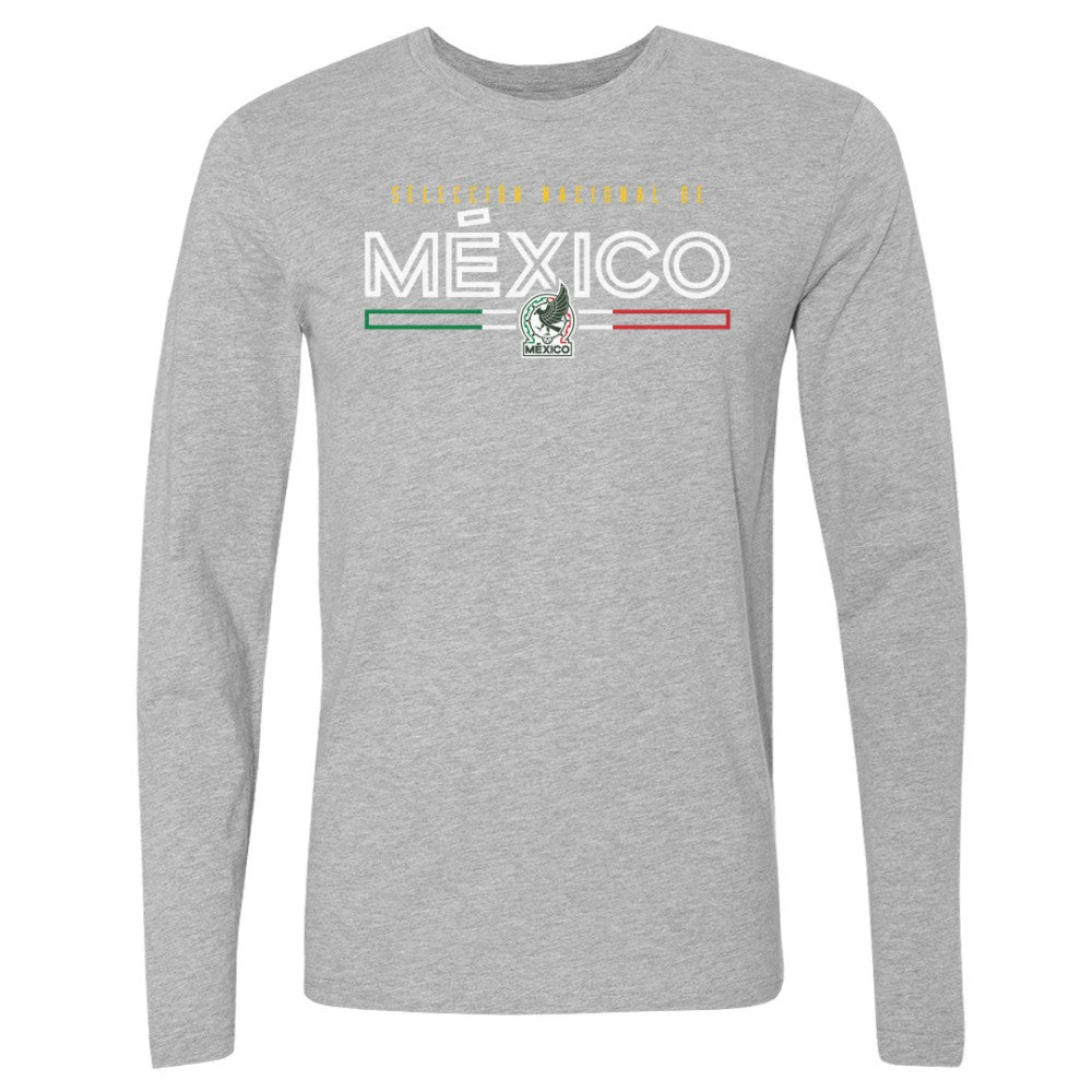 Mexico National Team 500 Level Inline Long Sleeve T-Shirt -  Heather Gray