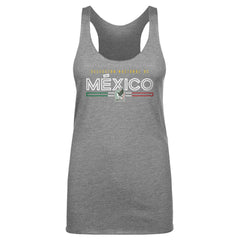 Mexico National Team 500 Level Women's Inline Tri-Blend Racerback Tank Top -  Gray