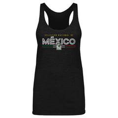 Mexico National Team 500 Level Women's Inline Tri-Blend Racerback Tank Top -  Black