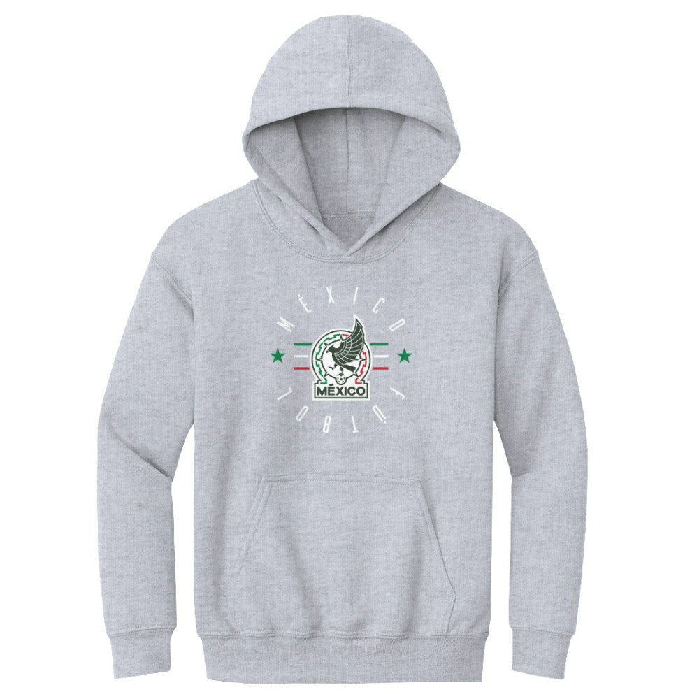 Mexico National Team 500 Level Youth Futbol Pullover Hoodie -  Gray