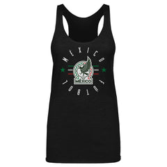 Mexico National Team 500 Level Women's Futbol Tri-Blend Racerback Tank Top -  Black