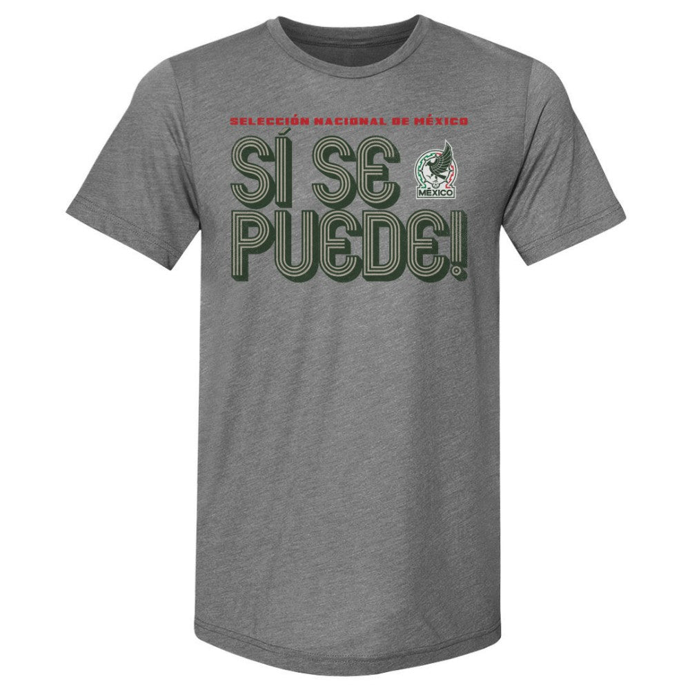 Mexico National Team 500 Level Si Se Puede Inline Bold Premium Tri-Blend T-Shirt -  Gray