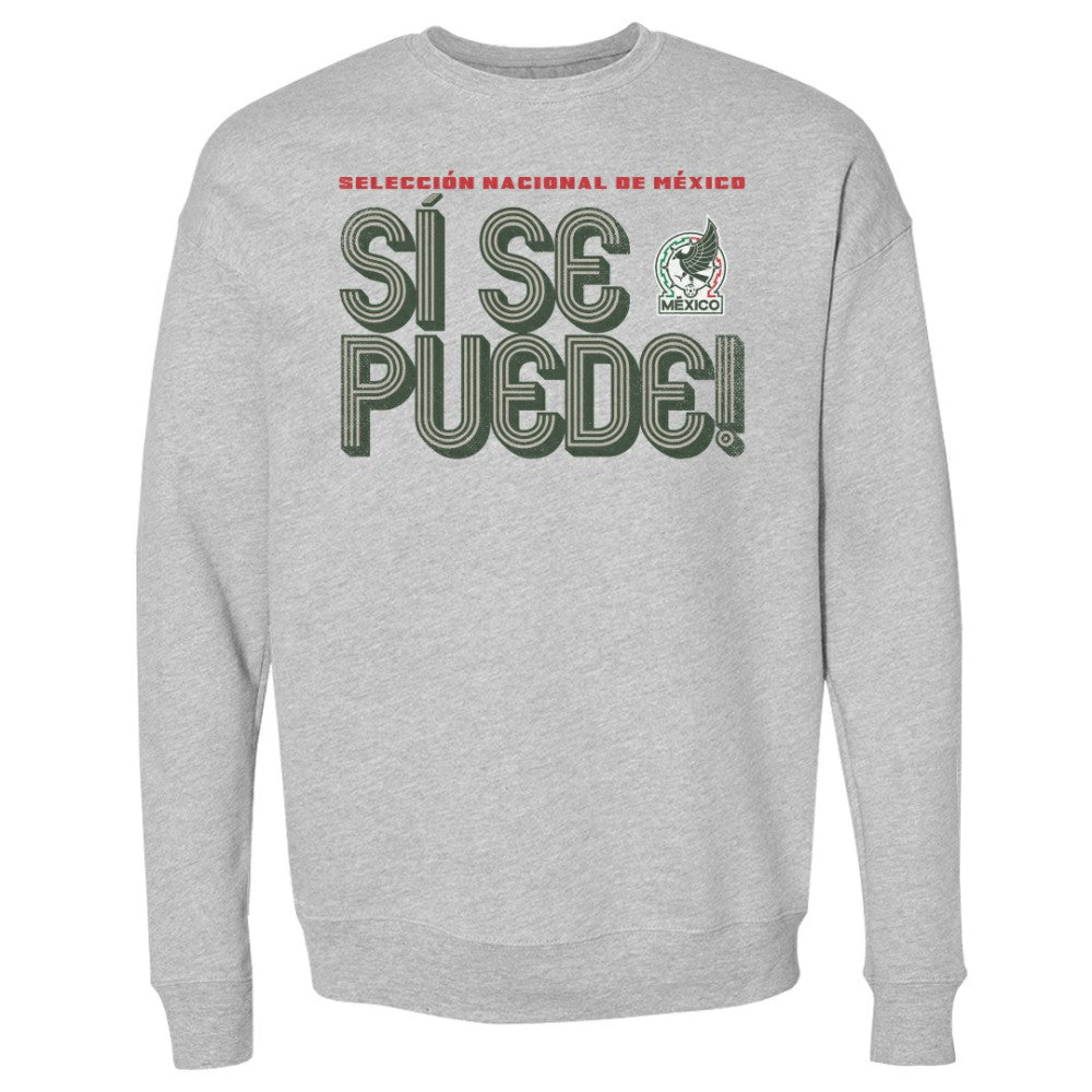 Mexico National Team 500 Level Si Se Puede Inline Bold Pullover Sweatshirt -  Heather Gray