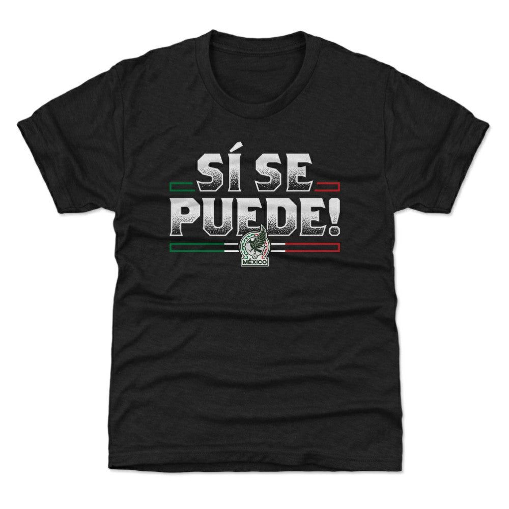 Mexico National Team 500 Level Youth Si Se Puede T-Shirt -  Black