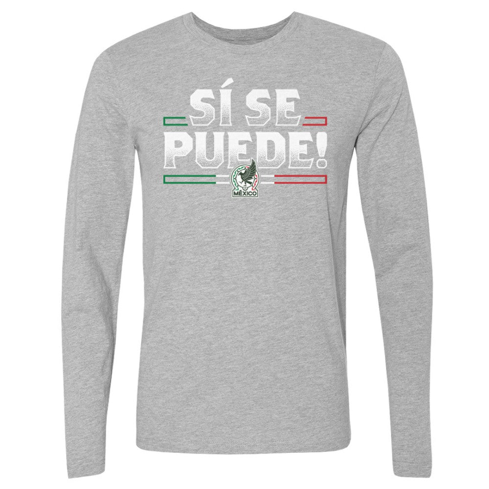 Mexico National Team 500 Level Si Se Puede Long Sleeve T-Shirt -  Heather Gray